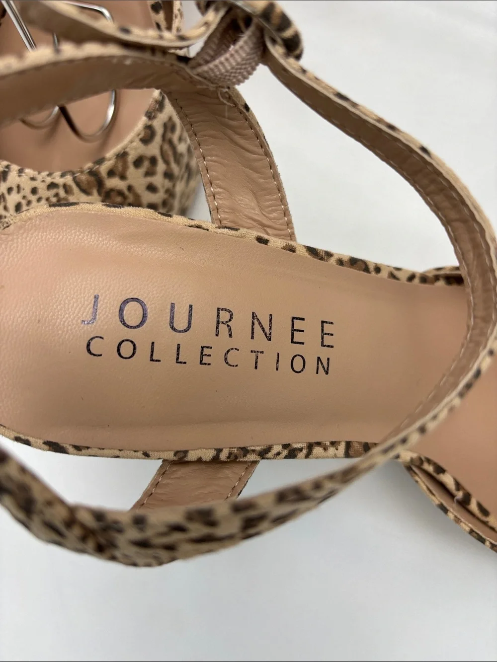 Jouree Collection Leopard Print Platform Slingback Heels - Women’s 7.5 #353